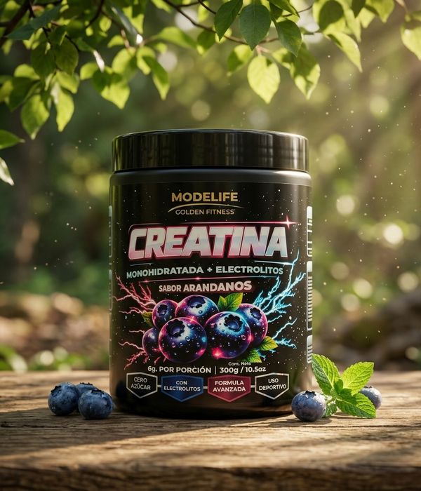 creatina-monohidratada-entorno-modelife-nubefan Creatina Monohidratada + Electrolitos sabor Arándanos x 300 g - Imagen 1